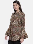 The Kaftan Company Tops Inked Murals Kalamkari Top - (Clearance - Final Sale)