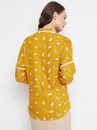 The Kaftan Company Tops MUSTARD BLOOM PRINTED TOP (Final Sale)