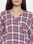The Kaftan Company Tops Muted MacDonald Tartan Crop Top - (Clearance - Final Sale)