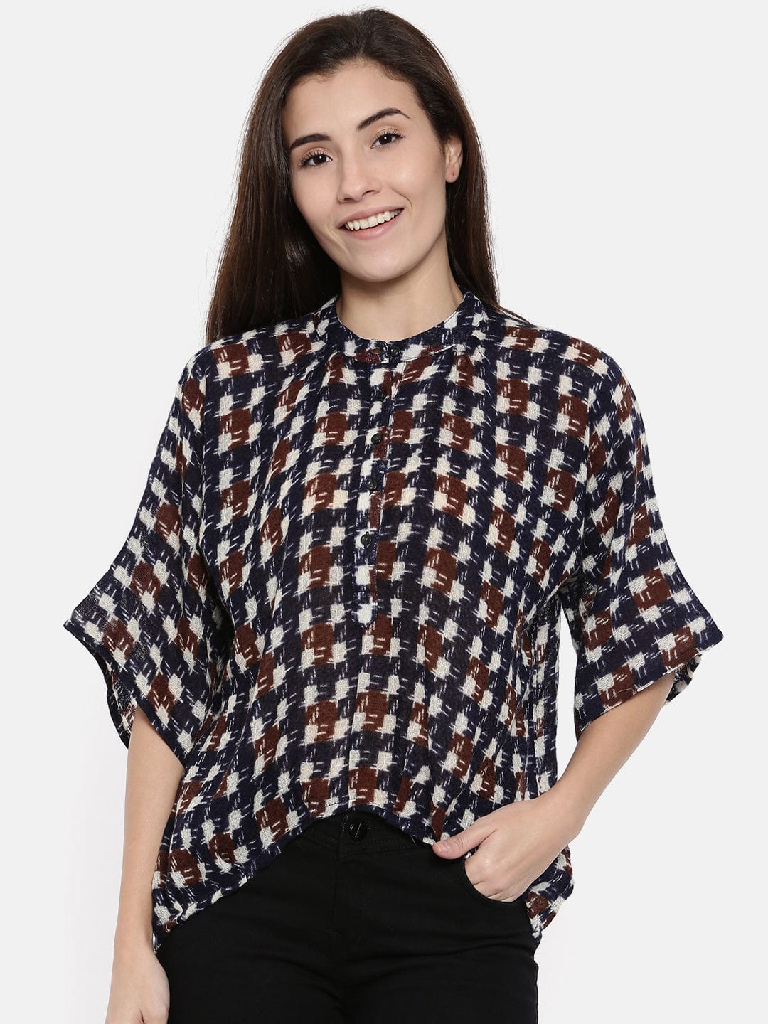 The Kaftan Company Tops PINK MERINO WOOL KAFTAN TOP