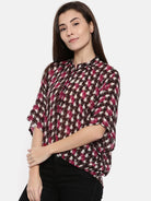 The Kaftan Company Tops PREMIUM WOOLLEN HOUNDSTOOTH PLACKET TOP