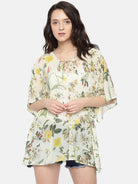 The Kaftan Company Yellow Floral Cover- Up Dress - (Clearance - Final Sale)